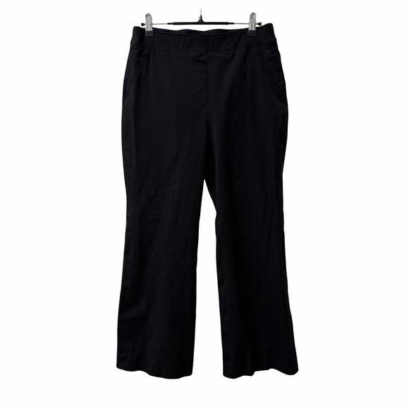 Spanx Womens On the Go Kick Flare Ankle Pant Size L Black Shaping Stretch Office - Picture 1 of 7
